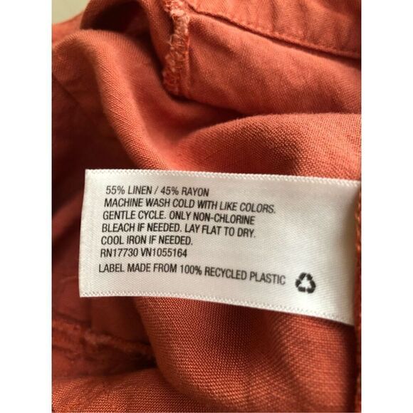 a new day women linen blend jumpsuit size small - Picture 12 of 13